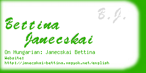 bettina janecskai business card